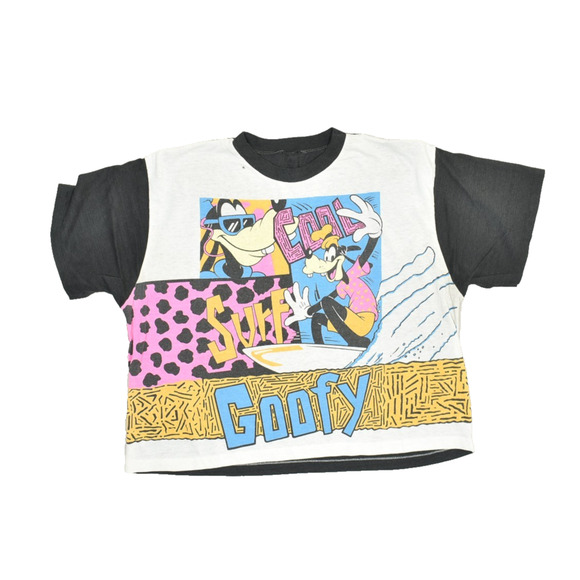 Vintage 90s Goofy Movie Surf T-Shirt Disney Single Stitch Black Size XL - Picture 1 of 8